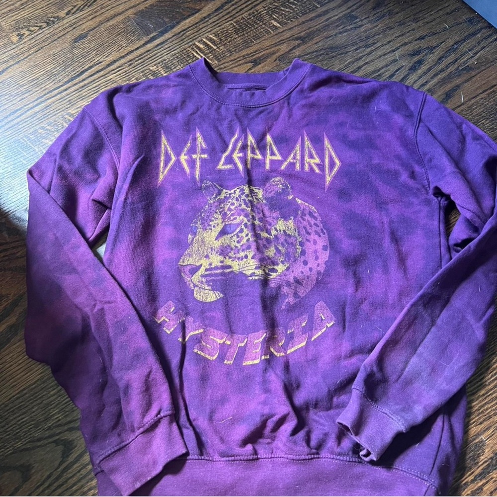 Purple Tye-Dye Def Leppard Sweatshirt